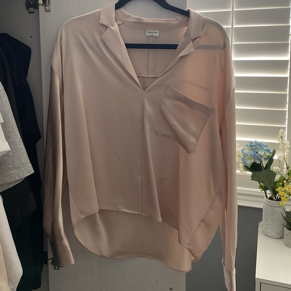 babaton silk button up